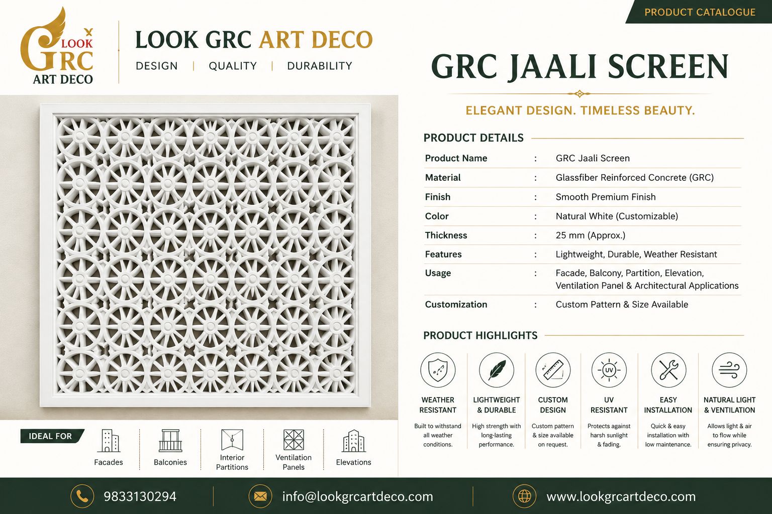 Grc Jaali Custom Desgin
